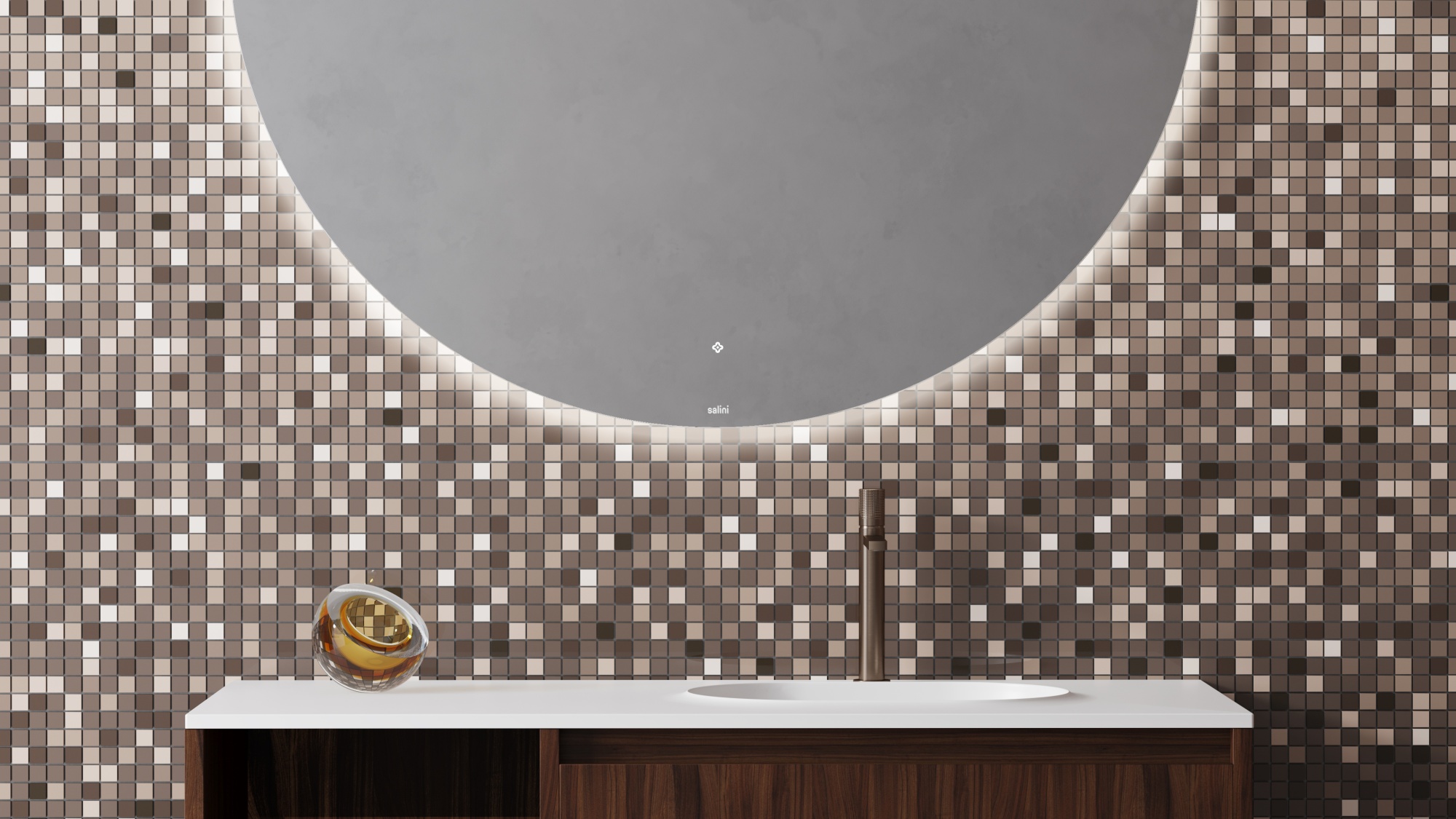 Зеркало Salini Ombra 100x100 27M2.1000 с LED подсветкой
