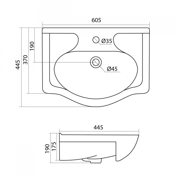 Встраиваемая раковина Santek Селигер 1WH110268 60 см белая