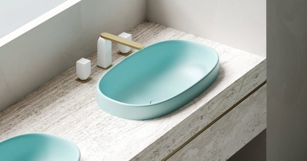 Раковина полувстраиваемая Salini Greca 1803201MF 40 см окрашивание по RAL Classic матовая