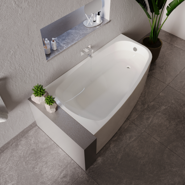 Ванна акриловая Radomir Рона 170x95 L 1-01-0-1-1-344 c каркасом