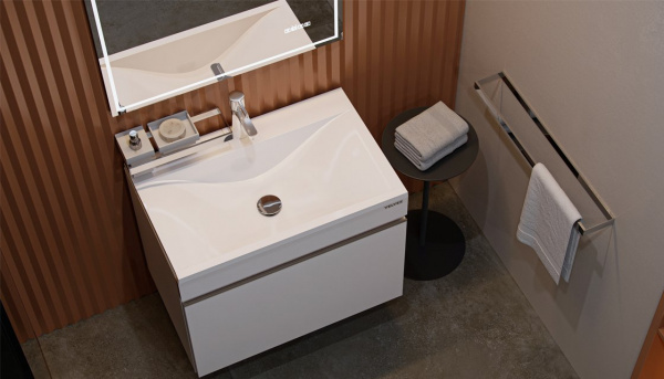 Тумба под раковину Velvex BASIC tp.PUL.PUL.70.1Y белая глянец 70 см белая