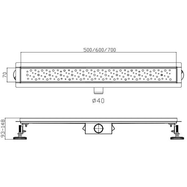Душевой трап Haiba HB92500 хром матовая