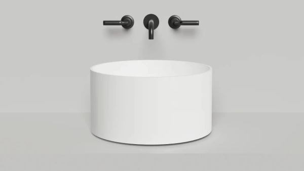 Накладная раковина Salini Armonia Round Top 02 130412TG 45 см белая глянцевая