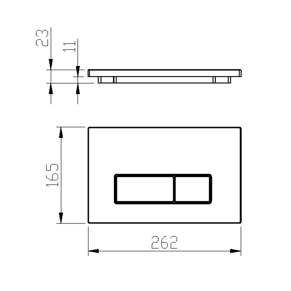 Кнопка смыва Boheme черная