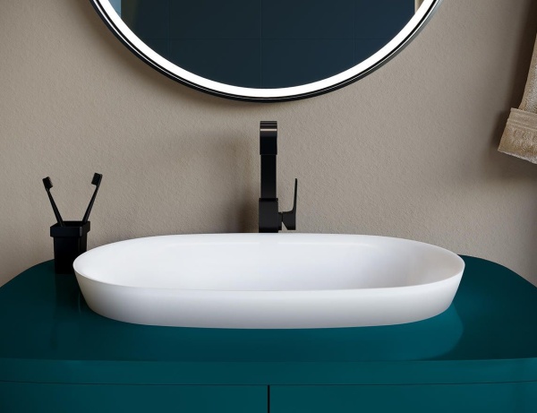 Раковина полувстраиваемая Salini Marea 01 1802201MF 40 см окрашивание по RAL Classic матовая