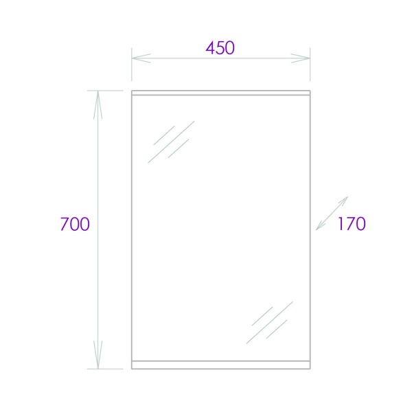 Зеркало Onika Коралл 45x90 204501 белое с подсветкой