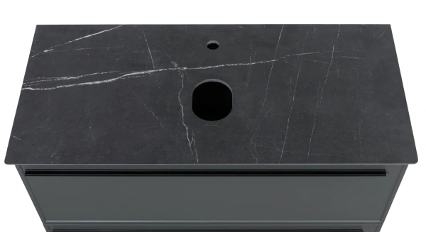 Столешница La Fenice Granite Black Olive Light Lappato FNC-VS03-TER-100-2 100 см черный мрамор без отверстий