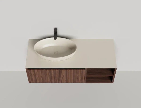 Тумба с раковиной Salini Domino 120 см 27D212ONA окрашивание по RAL шпон Onda Plus