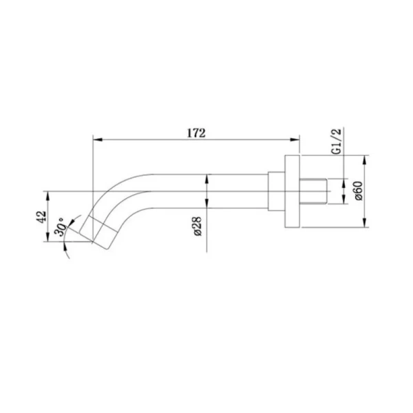 Излив для ванны Caprigo Parts 98-113-crm хром