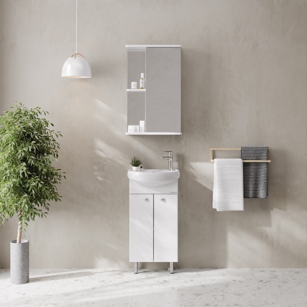 Зеркальный шкаф Onika Карина 204504 45 см белый