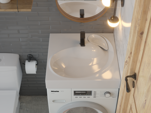 Подвесная раковина Madera Buta 4627173210348 60 см белая глянцевая на стиральную машину