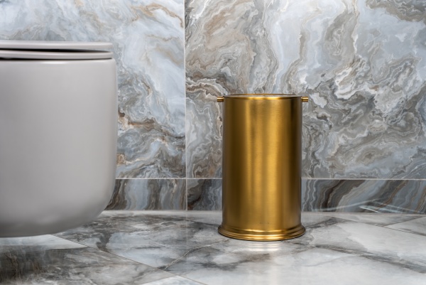 Ведро для мусора Boheme 10916-BR bronze с вращающейся крышкой