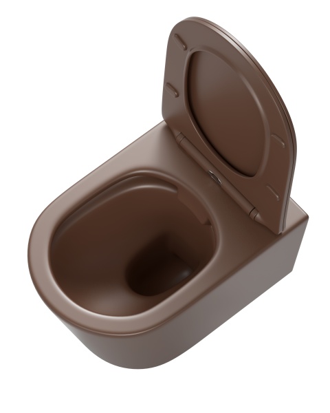 Унитаз подвесной Sapbox Lumara SB1124C1-MDB Rimless темно-коричневый матовый