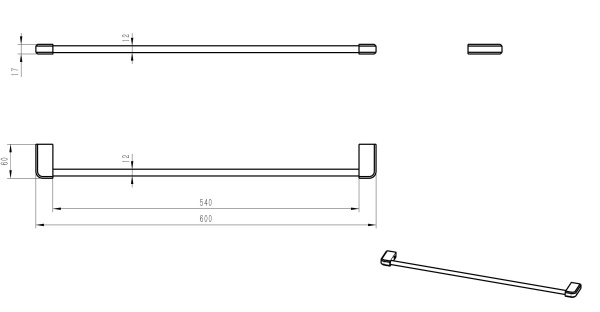 Полотенцедержатель Wonzon & Woghand WW-V3101-MB черный матовый