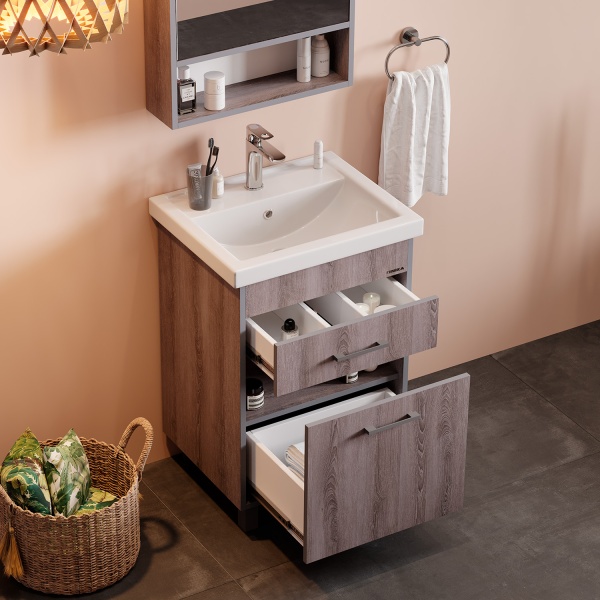 Тумба под раковину Onika Натали 106001 55 см ясень таормина (раковина Фостер 60)