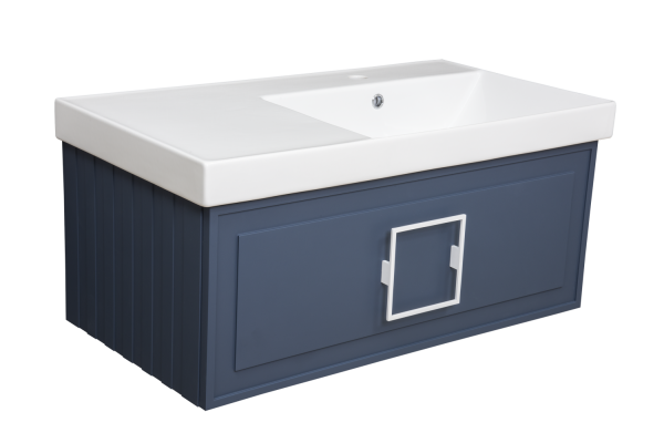 Тумба под раковину LaFenice Cubo FNC-01-CUB-BG-90 90 см синяя матовая