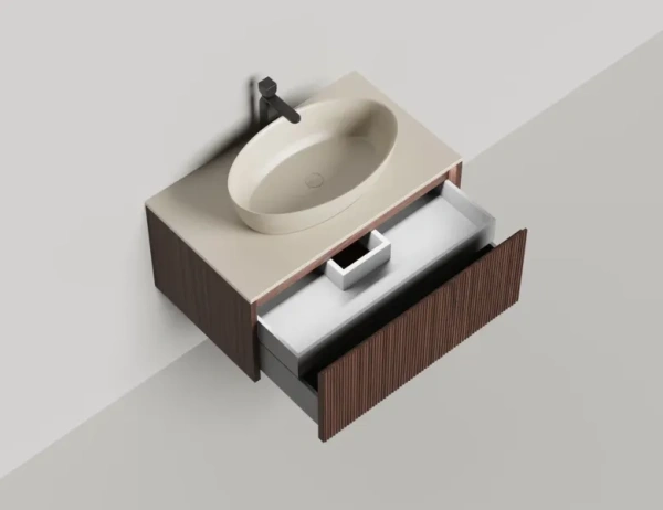 Тумба под раковину Salini Domino 80 см 27D208F окрашивание по RAL шпон