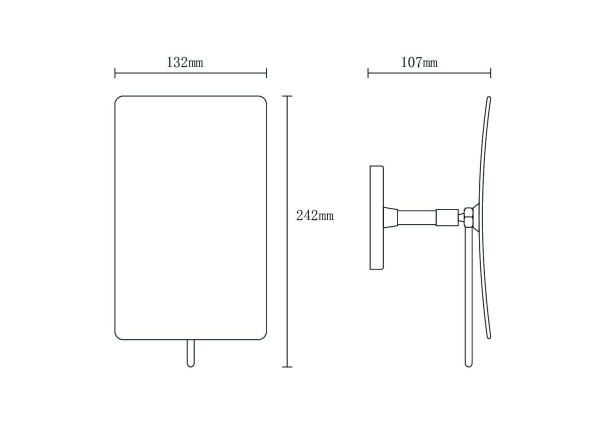 Косметическое зеркало Boheme Modern 506-GM графит