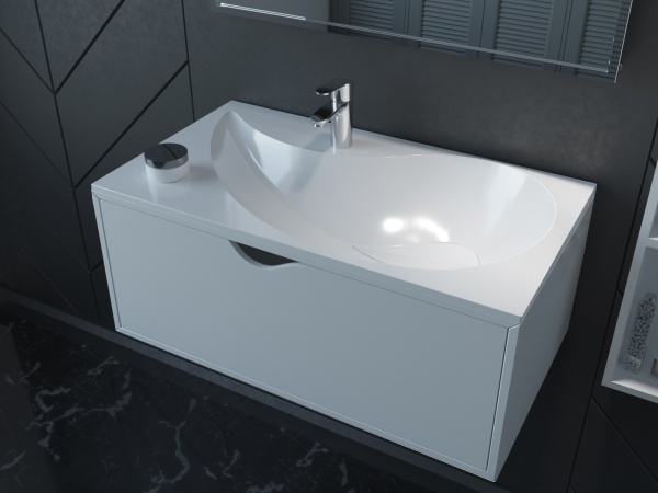 Мебельная раковина Madera Naomi 4627173210065 80 см белая глянцевая