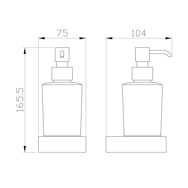 Дозатор для мыла Wonzon & Woghand WW-9533 хром глянцевый