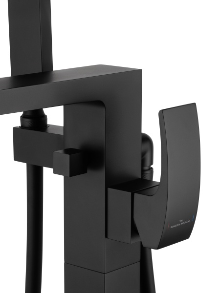 Смеситель напольный Wonzon & Woghand Fit WW-88649009-MB черный матовый с душевым гарнитуром