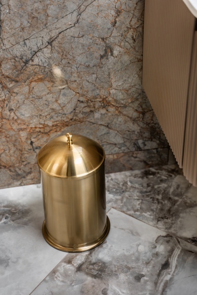 Ведро для мусора Boheme 10915-MG золото-матовый