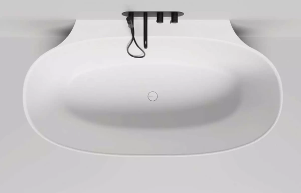 Ванна из литьевого камня Salini Alda Wall 170x90 101915G белая глянцевая пристенная