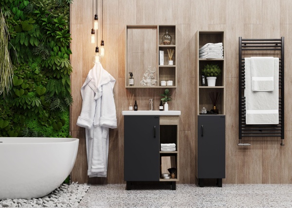 Зеркальный шкаф Onika Тимбер 206070 60 см дуб сонома