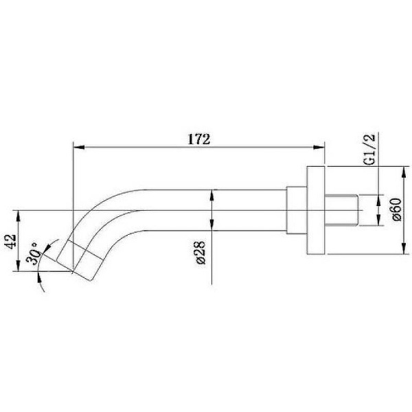 Излив для ванны Caprigo Parts 98-113-NER матовый черный