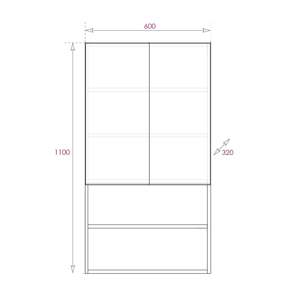Шкаф Onika Маркус 306703 60 см белый разборный
