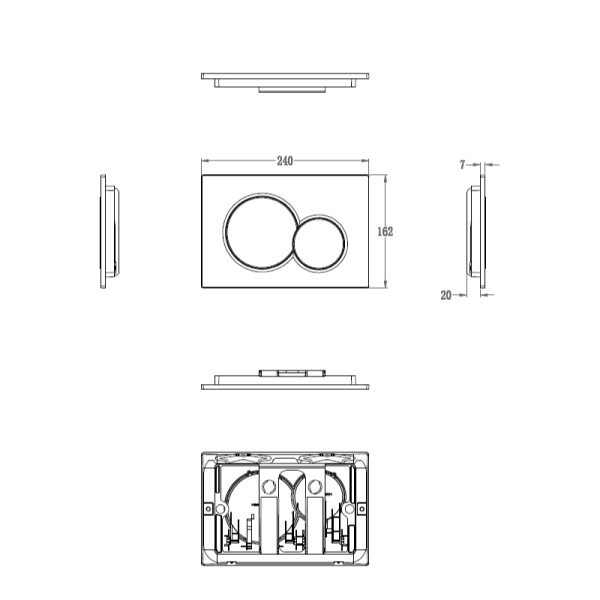 Кнопка смыва Wonzon & Woghand WW-IB232-MW белый матовый механическая