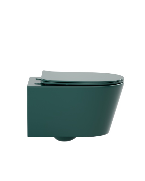 Унитаз подвесной Sapbox Lumara SB1124C1-MDG Rimless темно-зеленый матовый