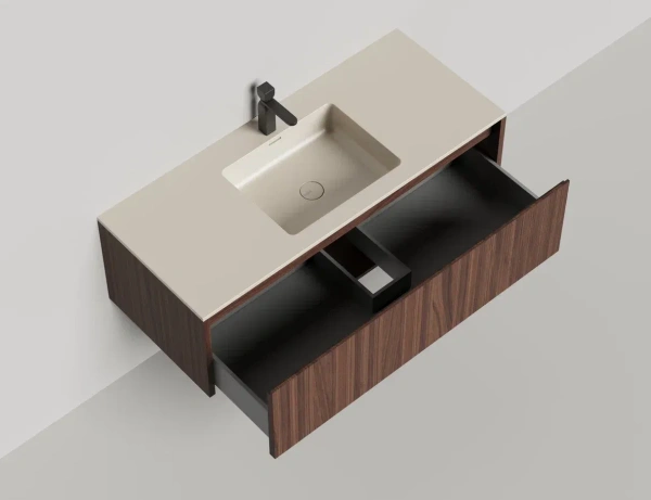 Тумба с раковиной Salini Domino 120 см 27D212ON окрашивание по RAL шпон Onda Plus