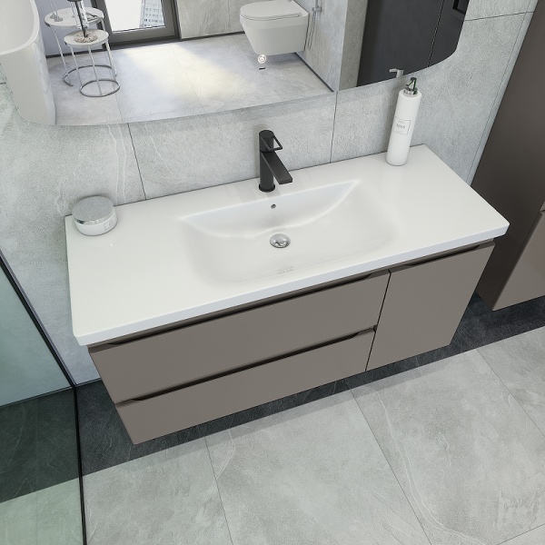 Тумба с раковиной Caprigo Forte 36110-SF025 60 см серая