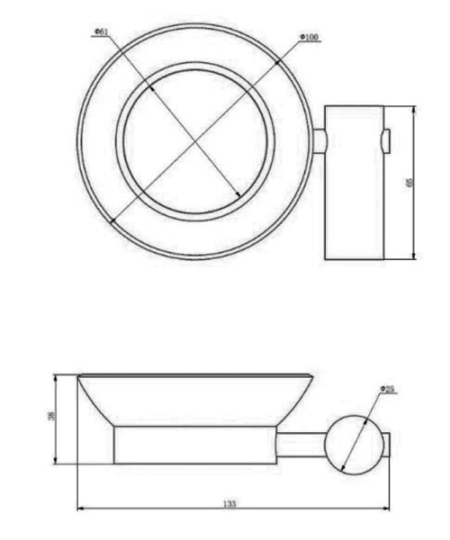 Мыльница Haiba HB8402-7 черная