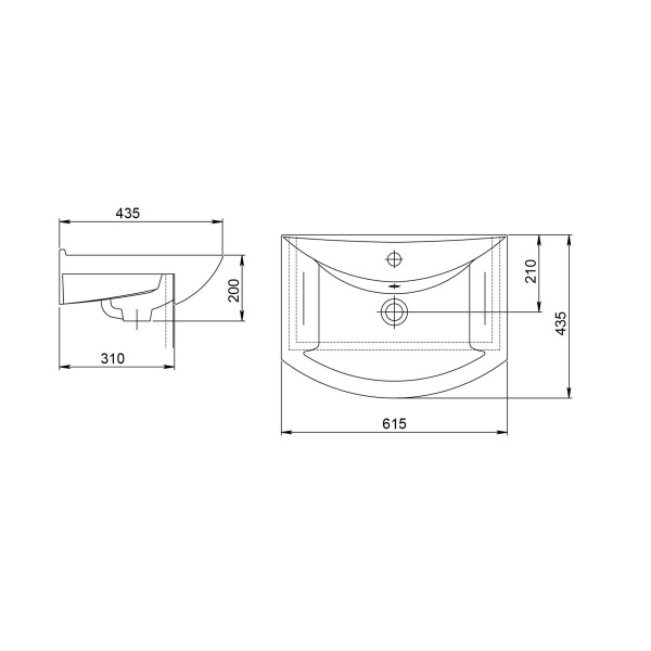 Встраиваемая раковина Santeri Грация 1.3120.3.S00.11B.0 60 см белая