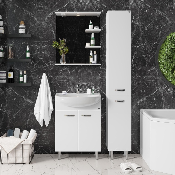 Зеркало Onika Коралл 60x70 206001 белое с подсветкой