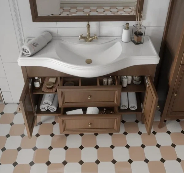 Тумба с раковиной Caprigo Lion 38316-036.000.00.20 120 см орех античный