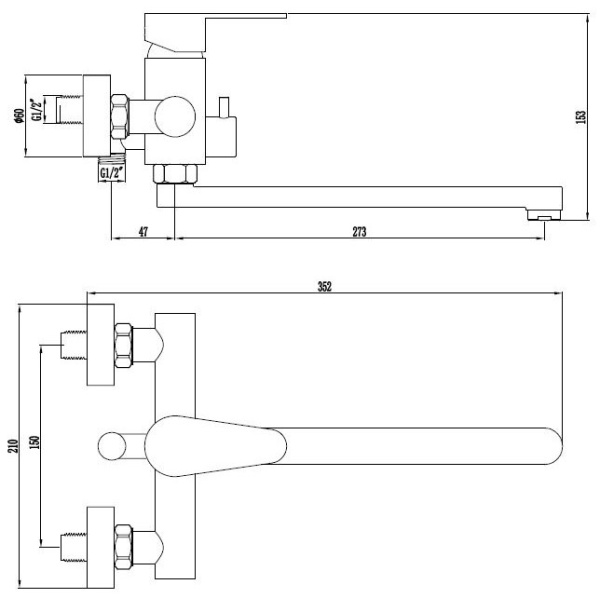 Смеситель для ванны Esko Orlando OL 31 сатин матовый