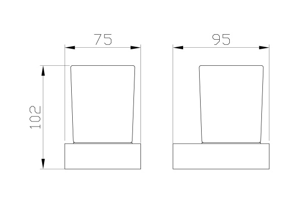 Стакан для зубных щеток Wonzon & Woghand Lotte WW-8321-BGM темный графит брашированный с держателем