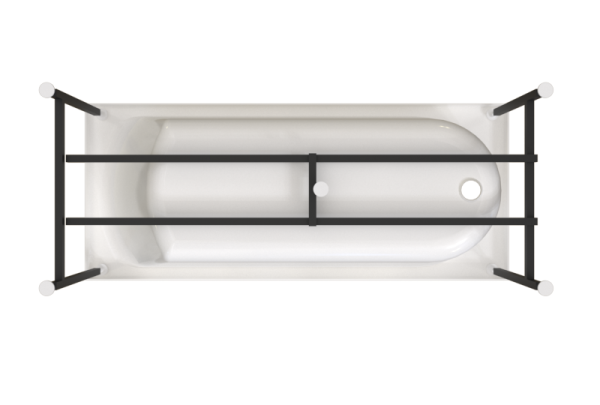 Ванна акриловая Radomir Николь 170x70 2-01-0-0-1-240Р пристенная c каркасом