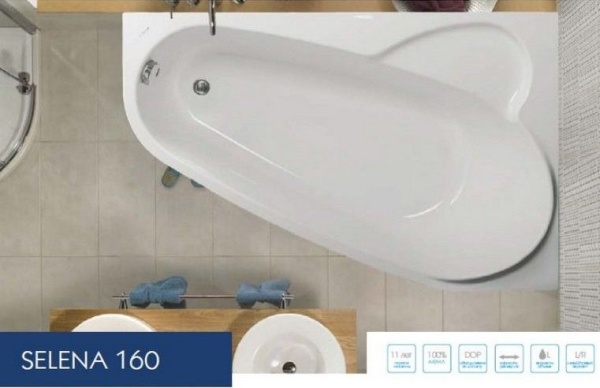 Ванна акриловая Vagnerplast Selena 160x105 R VPBA163SEL3PX-04
