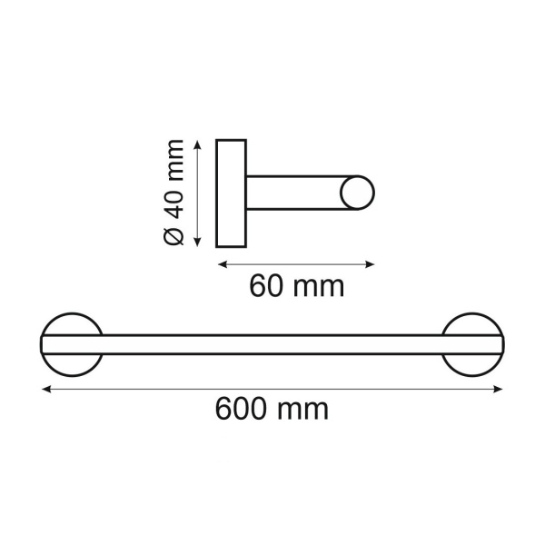 Полотенцедержатель Webert Rimini RI500503010 золото глянцевый