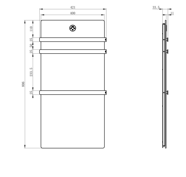 Полотенцесушитель электрический Wonzon & Woghand Stuttgart WW-A503-BR никель брашированный