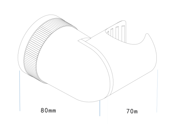 Держатель для душа Voda D17 хром
