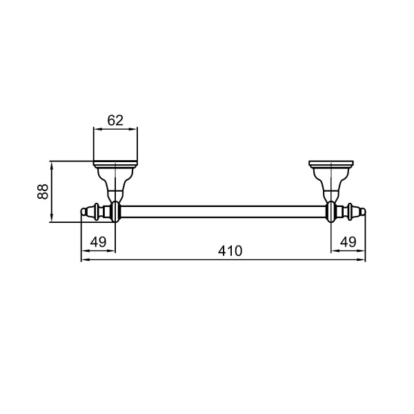 Полотенцедержатель Webert Armony AM500501010 золото глянцевый