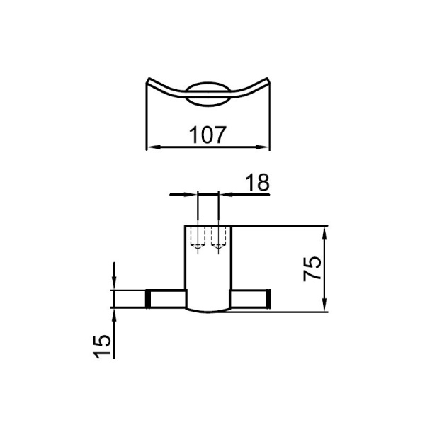 Крючок Webert Aria AI500401015 хром глянцевый