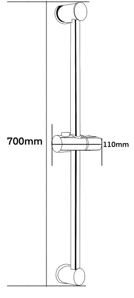 Душевая штанга Voda VSR24Black черный