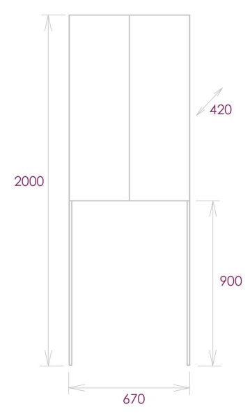 Шкаф Onika Милтон 306705 65 см серый матовый и дуб сонома разборный
