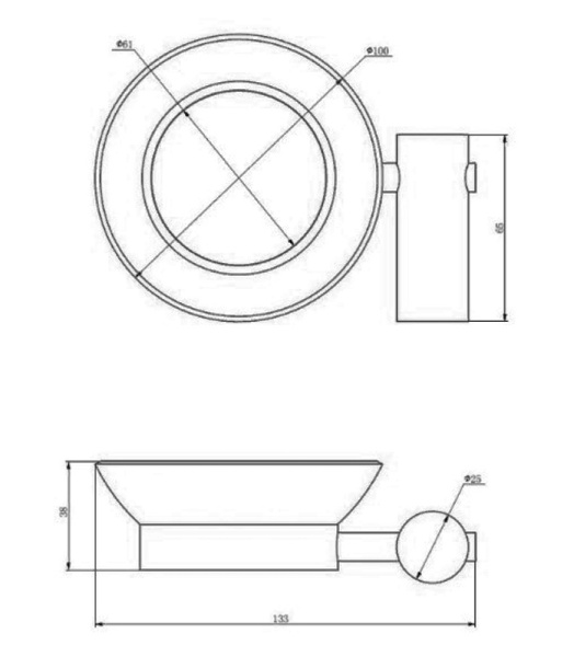 Мыльница Haiba HB8402-4 бронза